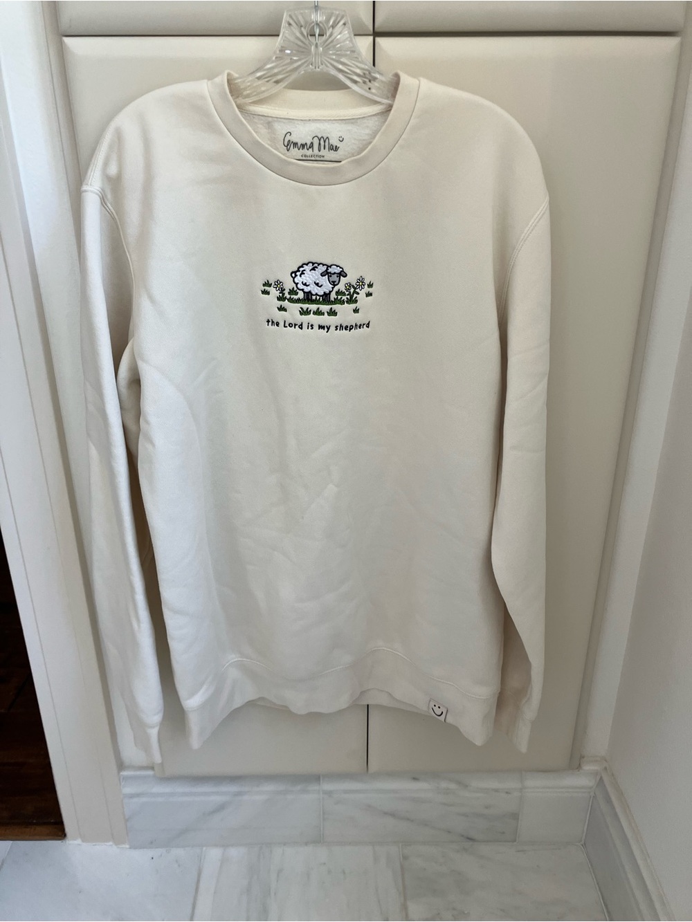 Cream Crewneck Sweatshirt - The Lord Is My Shepherd